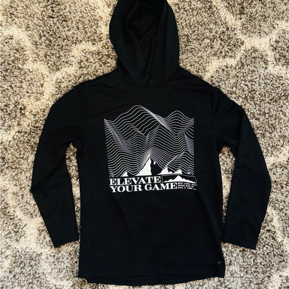 Old Navy Black Hoodie with White Graphic
